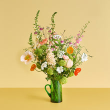 Load image into Gallery viewer, Flowers in a Handblown Recycled Glass Jug